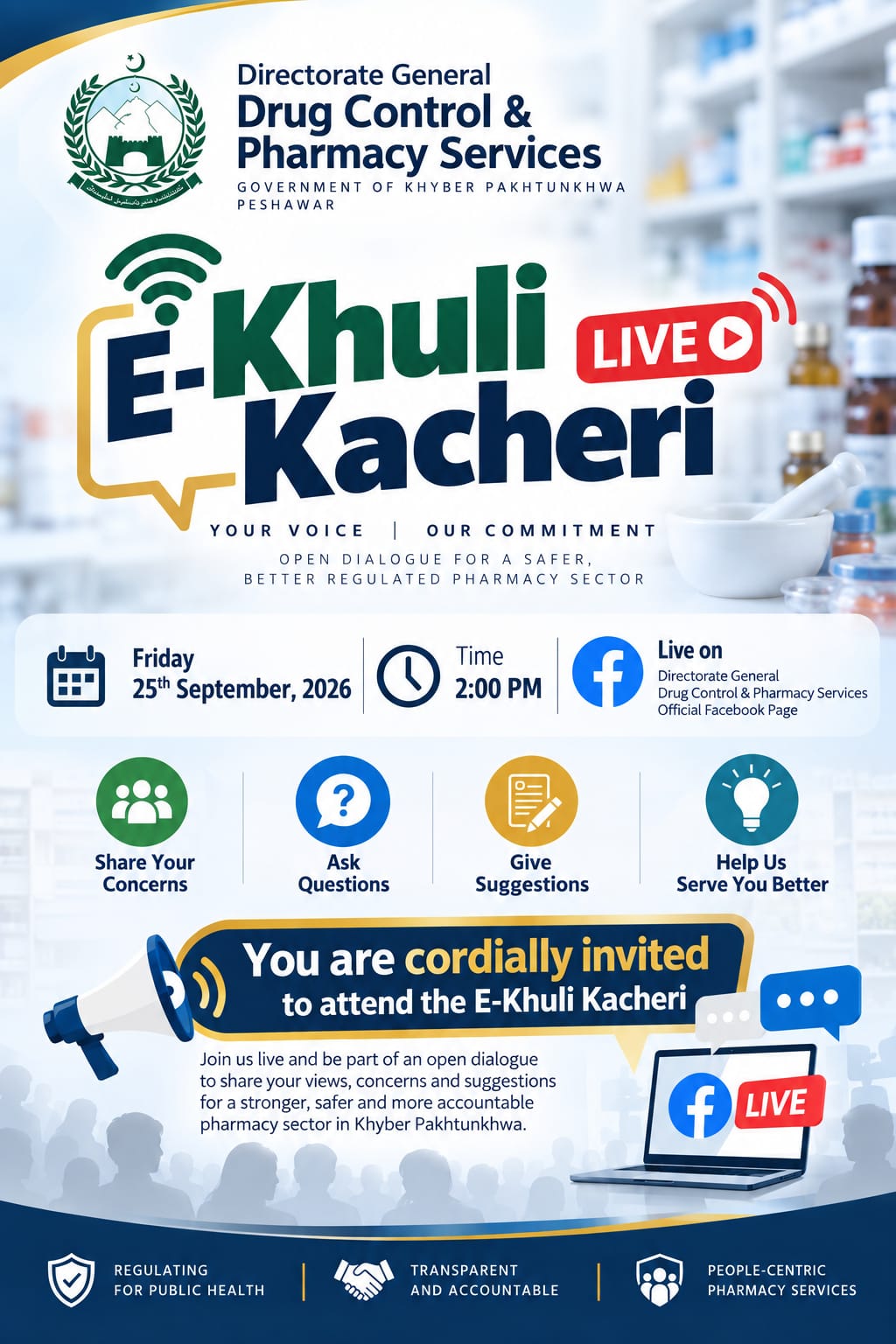 E- Kuli Kacheri- Directorate General Drug Control & Pharmacy Services, Peshawar KP